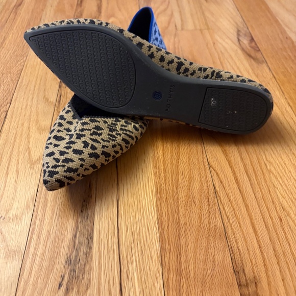 Rothy’s Leopard The Point Animal Print Pointed Little Cat Toe Flats size 9 - Picture 4 of 5